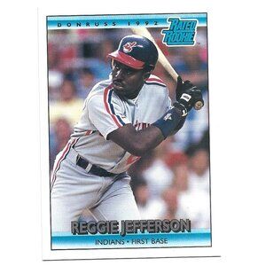 1992 Donruss Reggie Jefferson Cleveland Indians Rated Rookie card -h11